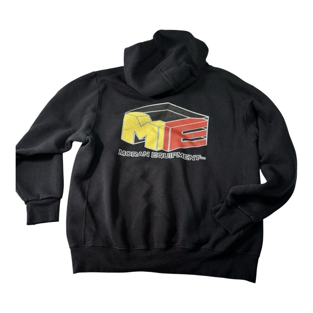 Distressed Black Hoodie Company Graphics ME Pullover Hooded Sweatshirt